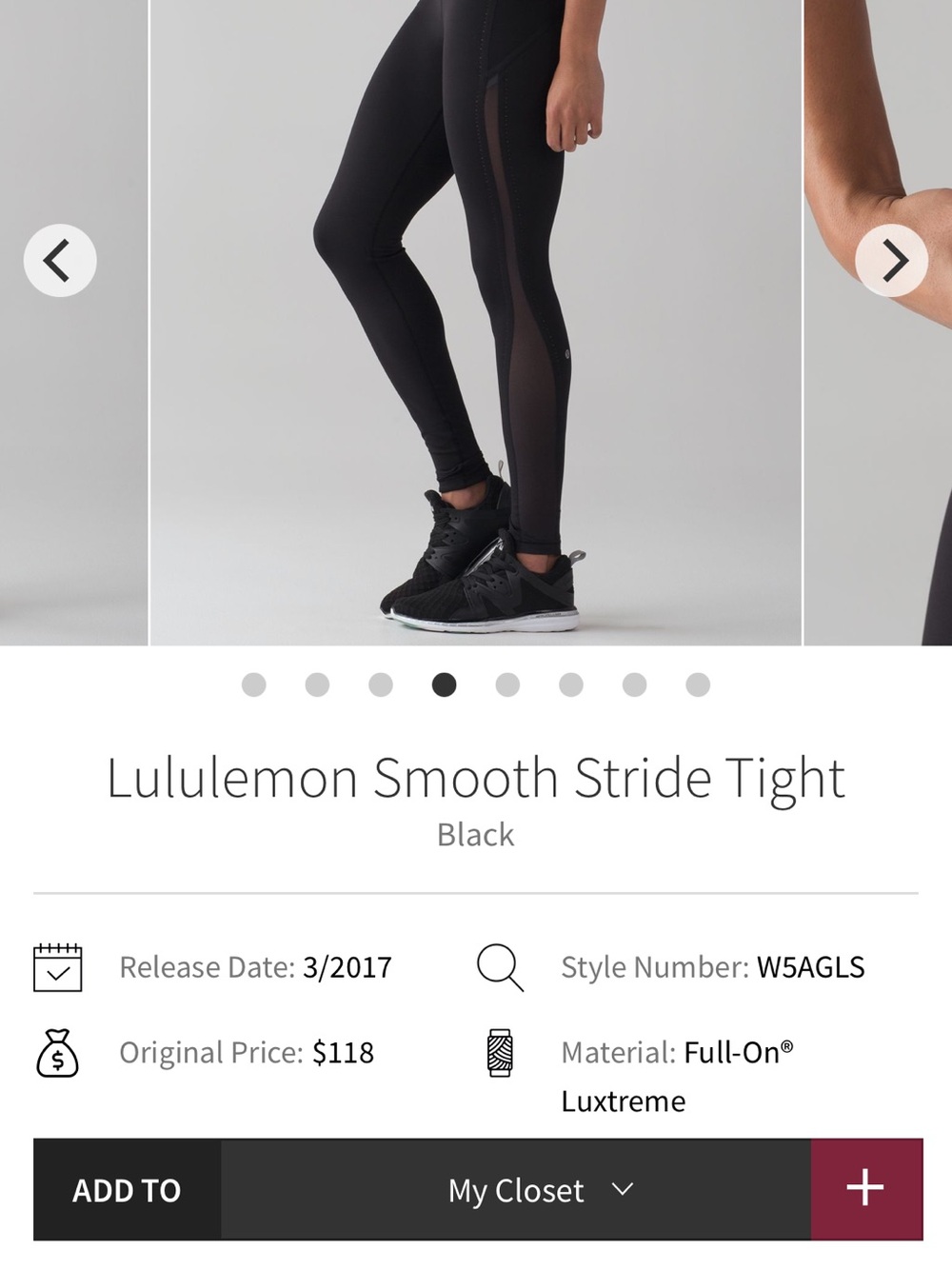 lululemon athletica Smooth Stride Tight - Black